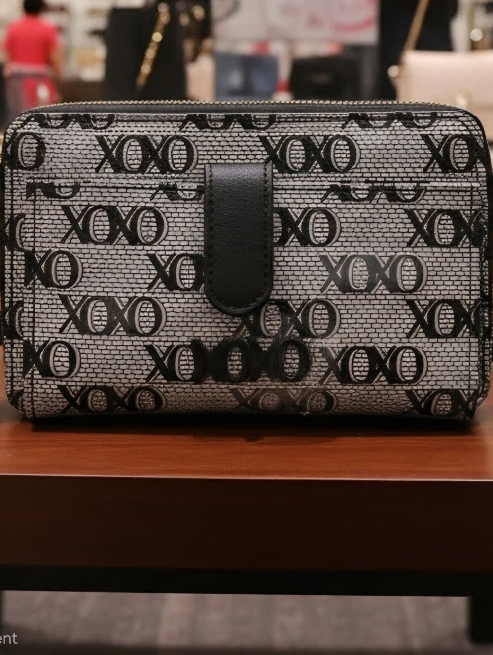 XOXO Crossbody Bag in Black & Gray NWT